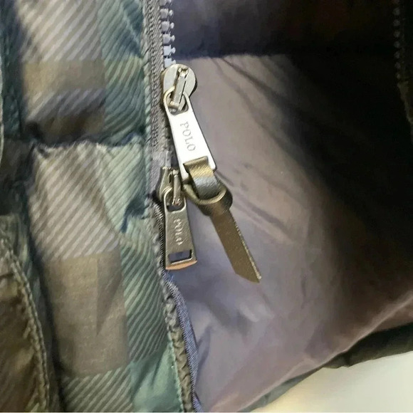 NWOT Polo by Ralph Lauren tartan down long jacket with hood - Picture 14 of 16